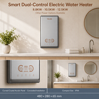 Chauffe-eau électrique instantané 8800W Support d'affichage LED sans réservoir Mode Ermostat Réglage de la puissance pour la maison Cuisine Salle de bain