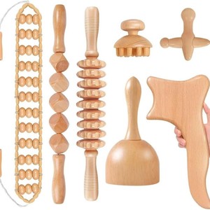 Outil de massage Gua Sha en bois massif OEM, stimulation des points d'acupuncture, marteau pour les méridiens, appareil de relaxation musculaire - Product Image 5