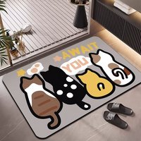 Tapis de sol de salle de bain HM 2,5 mm à séchage rapide, écologique, adapté aux animaux, en caoutchouc absorbant l'eau, antidérapant, durable, marque privée OEM
