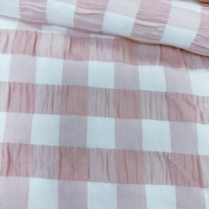 Tissu à bulles à carreaux teints en fil de polyester avec un nouveau design pour textile de maison de produit de <span class=keywords><strong>lit</strong></span> de grande taille personnalisé - Product Image 1