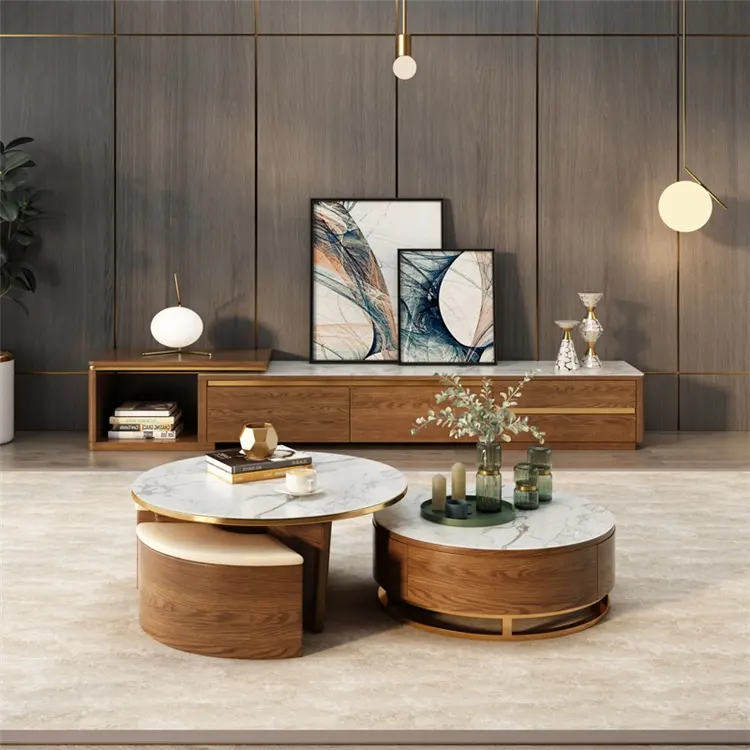 Mesa de té moderna con taburete pequeño, muebles para sala de estar, mesa de centro, nuevo diseño