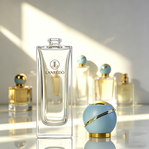LANREDO Nouvelle Arrivée Flacon de <span class=keywords><strong>Parfum</strong></span> Vide Transparent Carré en Verre de 70 ml avec Pompe Vaporisateur Facile à Sertir de <span class=keywords><strong>3</strong></span> cm et Boîte en Papier - Product Image 4