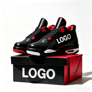 Vente en gros de baskets décontractées personnalisées avec logo, baskets de style basket-ball pour hommes et femmes, chaussures de rue de qualité supérieure, 4 Retro Black Cat FV5029-010 - Product Image 2