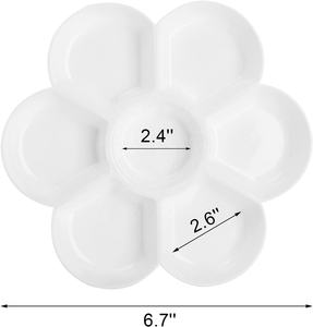 XinyiArt <span class=keywords><strong>Palette</strong></span> en plastique peinture plat 7 puits <span class=keywords><strong>fleur</strong></span> peinture plateau aquarelle peinture mélange <span class=keywords><strong>Palette</strong></span> pour huile acrylique aquarelle - Product Image 2