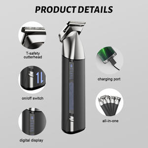ヘアトリマーヘアクリッパーひげシェーバー防水プロ男性用USBcharge - Product Image 5