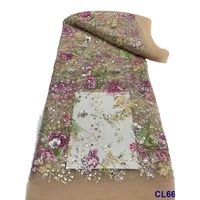 Tissu satiné léger de luxe Lisami 3D à fleurs, avec grandes paillettes en cristal, broderie de pierres collées, Ripstop, écologique