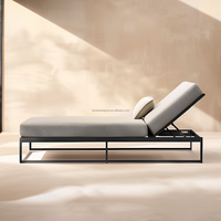 2025 Sigma Luxe Chaise longue en aluminium moderne tout temps pour patio extérieur et meubles de jardin