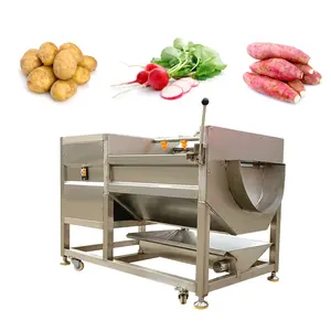400 kg/saat kök yaprak sebze meyve zencefil tatlı patates rulo manyok Peru pazarı için yıkama ve soyma makinesi