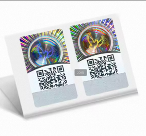 Custom Holographic Adhesive Paper Label UV Glossy Anti-<strong>Fake</strong> <strong>Security</strong> Seal Void Sticker for Earphone Packaging - Product Image 1