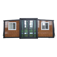 Maison conteneur modulaire préfabriquée portable à installation rapide, avec structure en acier galvanisé pliable et panneaux sandwich EPS ignifuges