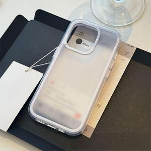 Coque de téléphone 3-en-1 antichoc, transparente, simple et colorée, compatible avec l'iPhone 16 Pro Max. - Product Image 6