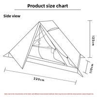 Tente de trekking Air-Peak 1 pour une personne, abri de randonnée léger sans armature, imperméabilisation 2000-3000 mm, camping trois saisons
