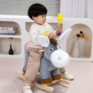 Nouvelle chaise à bascule pour enfants en forme d'âne gris mignon 2025 - Product Image 5