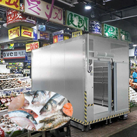 304 acier inoxydable chambre froide stockage crème glacée viande légumes boeuf utilisé marcher dans le congélateur avec pour détail Restaurant usine
