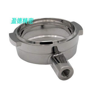 Portafiltro Evershine de acero inoxidable con mango roscado de 58 mm para máquina de café espresso - Product Image 4