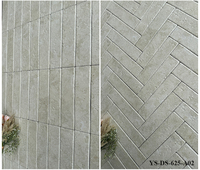 Carreaux de porcelaine imitation pierre de travertin gris clair italien faits à la main 60x250 pour la décoration murale intérieure