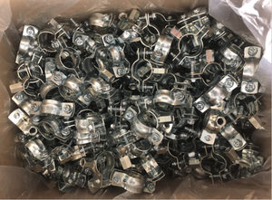 Factory Best Selling Heavy Duty Pipe <b>Clamps</b> Two Side Screw Reinforced Band Carbon Steel EPDM Rubber Metric/Inch Nut - Product Image 3