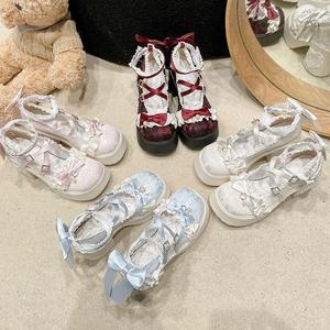 Height Increasing Lolita <b>Shoes</b> New Cloth Surface Leather <b>Shoes</b> Princess Wasteland Style Back To School Autumn Women <b>Shoes</b> - Product Image 3