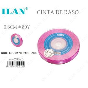 Il nastro in raso viola da 0,3 cm, 80 iarde, per decorazioni artigianali - Product Image 1