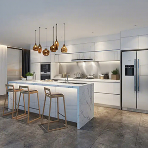 Gabinetes <span class=keywords><strong>de</strong></span> Cocina Modernos <span class=keywords><strong>de</strong></span> Diseño 2026, Acabado Brillante, Listos para Armar, Organizador <span class=keywords><strong>de</strong></span> Despensa - Product Image 2