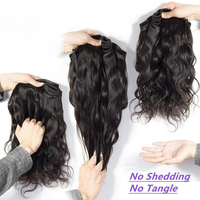 Extensions de cheveux naturels ondulés, un seul paquet, 100 % vierges non traités, double trame, pour tissage
