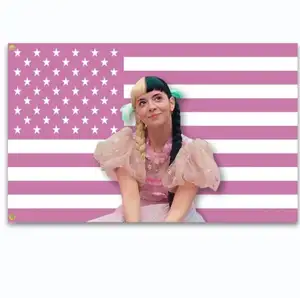 High Quality polyester custom 3 designs Melanie Martinez Pink American USA Flag 3 x 5 Ft indoor outdoor banner