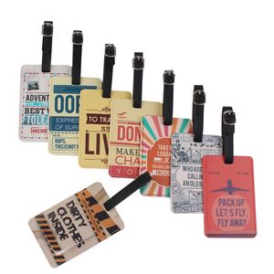 Adjustable <b>Strap</b> Reusable Fashionable Luxury Travel Baggage Tags Soft PU <b>Suitcase</b> ID Tag Letter Pattern Eco-Friendly Custom Logo - Product Image 3