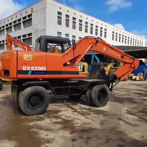 Hitachi EX100 Wheel Excavator Compact Structure <b>Flexible</b> Movement Ideal for Urban Road Construction and Narrow Site Work - Product Image 6