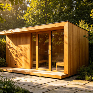 <span class=keywords><strong>Cabane</strong></span> de sauna en bois anti-corrosion Triunity avec fonction de physiothérapie par lumière rouge - Product Image 1