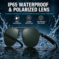 Lunettes intelligentes avec double caméra, lecteur de musique, commande tactile, haut-parleur intégré, charge Type-C, pliables, objectif 65 mm