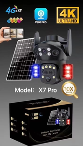 リアル3レンズインテリジェントソーラーエネルギーアラームドームカメラ4GソーラーカメラV380PRO屋外ソーラー10xズームカメラ - Product Image 4