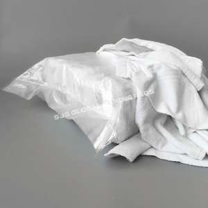 Chiffons en vrac blancs sans peluches, chiffons de nettoyage 100% coton, chiffons éponge blancs - Chiffons industriels pour le nettoyage - Product Image 1