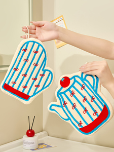 Lindo guante de dibujos animados, <span class=keywords><strong>toalla</strong></span> de mano colgante, <span class=keywords><strong>toalla</strong></span> de mano de cocina, grueso, absorbente, pañuelo de baño sin pelo, <span class=keywords><strong>toalla</strong></span> para niños - Product Image 4