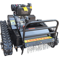 Cortacésped Agrícola Industrial Autopropulsado a Diésel con Control Remoto, Batería, Cuchillas Rotatorias, Giro Cero, 500W, 4 Tiempos, 224cc