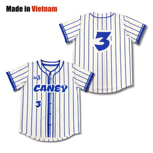 Maillot de baseball rétro personnalisable grande taille, design classique imprimé par transfert thermique, anti-UV, tendance streetwear, vêtements de sport - Product Image 1