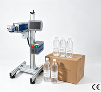 Codeur laser CO2 volant 35W 40W 60W à haute efficacité, imprimante automatique pour emballages de bouteilles PET et cartons, certifié CE, directement du fabricant