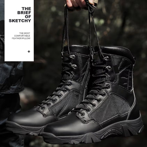Botas TSB01 ultraligeras de cuero de vaca de gamuza, transpirables para verano, con cremallera lateral, tácticas, al por mayor, CN GUA, otros accesorios - Product Image 4