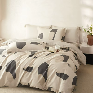 Ensemble de housse de <span class=keywords><strong>couette</strong></span> en coton à imprimé botanique Alenhome Warm Fresh pour couples, ensemble de literie, ensemble de housse de <span class=keywords><strong>couette</strong></span> - Product Image 1