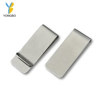 Promotionnel Gravé Métal Pince À Billets Mode Simple Argent Dollar Cash Clamp Holder Portefeuille pour Hommes Femmes