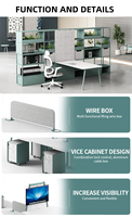 Table de bureau moderne double face, qualité standard, taille 2-8 personnes, poste de travail optimal, bureaux convertibles