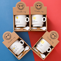 Ensemble de tasses en céramique, design créatif de dessin animé, cadeau promotionnel écologique pour les occasions de vacances et professionnelles, souvenir de Chine