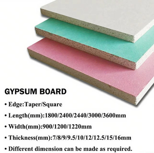 Plaques <span class=keywords><strong>de</strong></span> plâtre <span class=keywords><strong>en</strong></span> gypse imperméables <span class=keywords><strong>de</strong></span> haute qualité et haut <span class=keywords><strong>de</strong></span> gamme, prix pour les plaques <span class=keywords><strong>de</strong></span> <span class=keywords><strong>faux</strong></span> <span class=keywords><strong>plafond</strong></span> courantes - Product Image 1