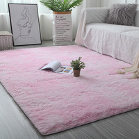 Karpet Kamar Tidur Motif Tie-dye Bahan PV Plush, Keset Ruang Tamu/Samping Tempat Tidur untuk Rumah, Promo Hot Sale