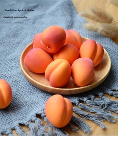 Nouveau modèle de fruit d'abricot artificiel 2026, fruit réaliste utilisé pour la décoration de la maison, de la cuisine et des fêtes - Product Image 6