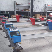 Machine de découpe plasma CNC portable à double rail avec alimentation LGK-100IGBT pour la découpe de métaux de 0 à 20 mm