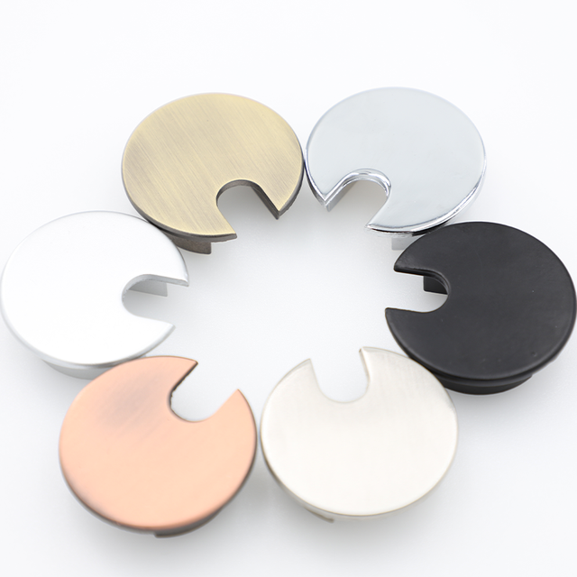 Wholesale Modern 35mm Furniture Computer Desk Hole Cover Zinc Alloy Office Cable Grommets for Home Office & School