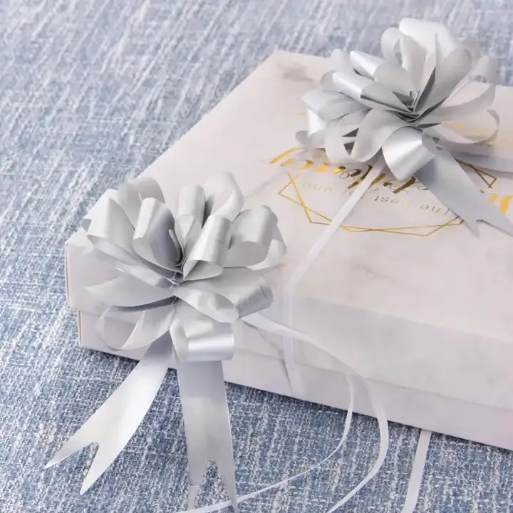 Bereit zu versenden Hochzeit Geburtstags feier Dekor Elastic Ribbon Bows für Geschenk box Bänder für Geschenk verpackung