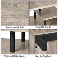 Combohome Mobilier de salon nouveau design Support TV en bois Armoire et table à café et thé Ensemble en bois