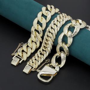 JXX Wholesale Custom <b>Chunky</b> Cuban <b>Bracelet</b> Hip Hop Men 14K <b>Gold</b> Plated Cuban Link <b>Bracelet</b> - Product Image 1