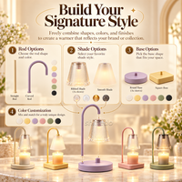 Lampe chauffe-bougie pour chambre, salon, coin lecture, bureau – Lampe à cire parfumée, aromathérapie, décoration intérieure, cadeau prêt à offrir